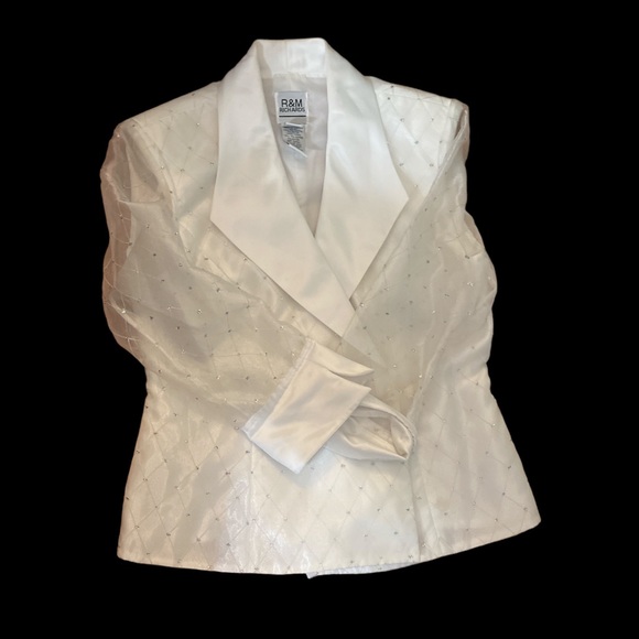 R&M Richards Jackets & Coats Vintage White Jacket Formal Sheer